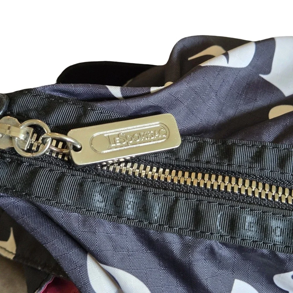 VTG Y2K Gwen Stefani L.A.M.B. LeSportsac Crossbody Bag Black White Gothic Script